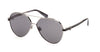Moncler Vizta ML 0263 Shiny Light Ruthenium/Smoke #colour_shiny-light-ruthenium-smoke