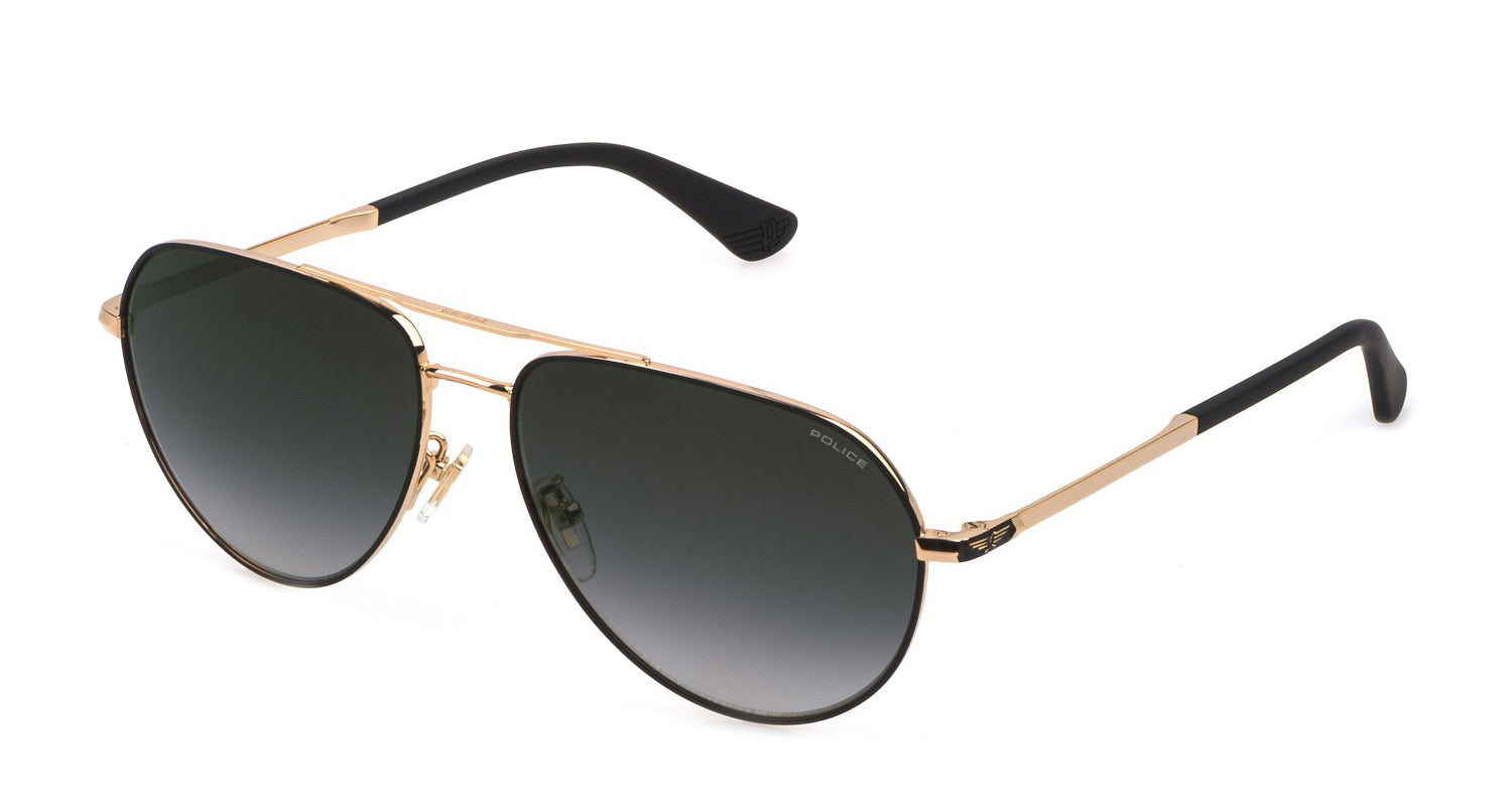 Police black aviator sunglasses best sale