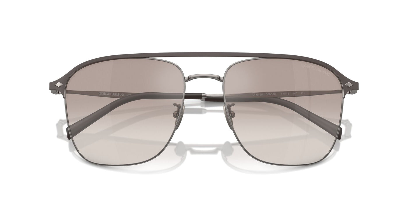 Giorgio Armani AR6154 Matte Gunmetal/Brown Silver Mirror Gradient #colour_matte-gunmetal-brown-silver-mirror-gradient