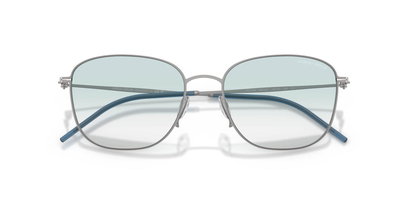 Giorgio Armani AR6168 Matte Gunmetal/Clear Light Blue Gradient #colour_matte-gunmetal-clear-light-blue-gradient