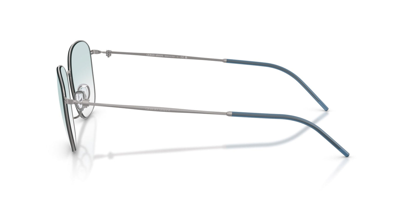 Giorgio Armani AR6168 Matte Gunmetal/Clear Light Blue Gradient #colour_matte-gunmetal-clear-light-blue-gradient