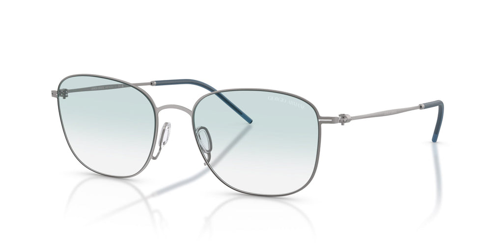 Giorgio Armani AR6168 Matte Gunmetal/Clear Light Blue Gradient #colour_matte-gunmetal-clear-light-blue-gradient