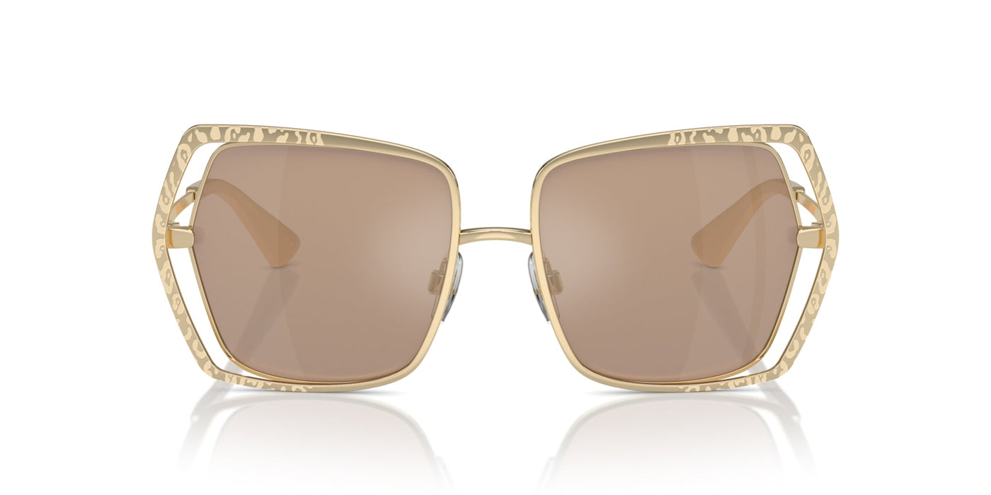 Dolce&Gabbana DG2306 Pale Gold/Light Brown Flash Gold Mirror #colour_pale-gold-light-brown-flash-gold-mirror