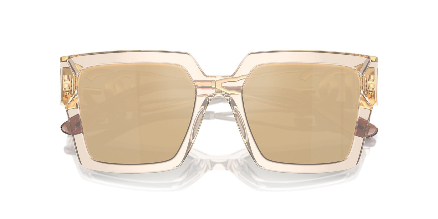 Dolce&Gabbana DG4446B Transparent Camel/Clear Real Yellow Gold Mirror #colour_transparent-camel-clear-real-yellow-gold-mirror