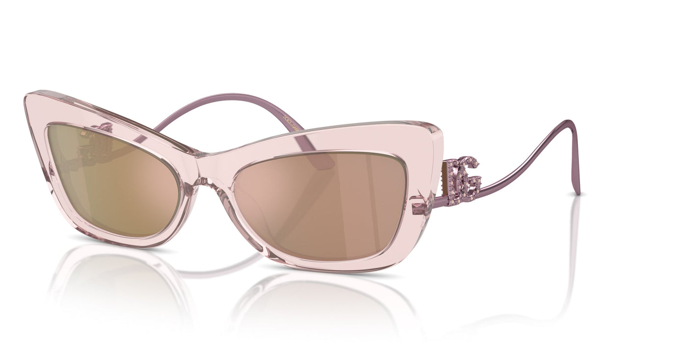 Dolce&Gabbana DG4467B Transparent Rose/Light Brown Pink Mirror #colour_transparent-rose-light-brown-pink-mirror