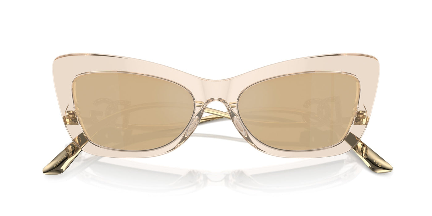 Dolce&Gabbana DG4467B Transparent Camel/Clear Real Yellow Gold Mirror #colour_transparent-camel-clear-real-yellow-gold-mirror