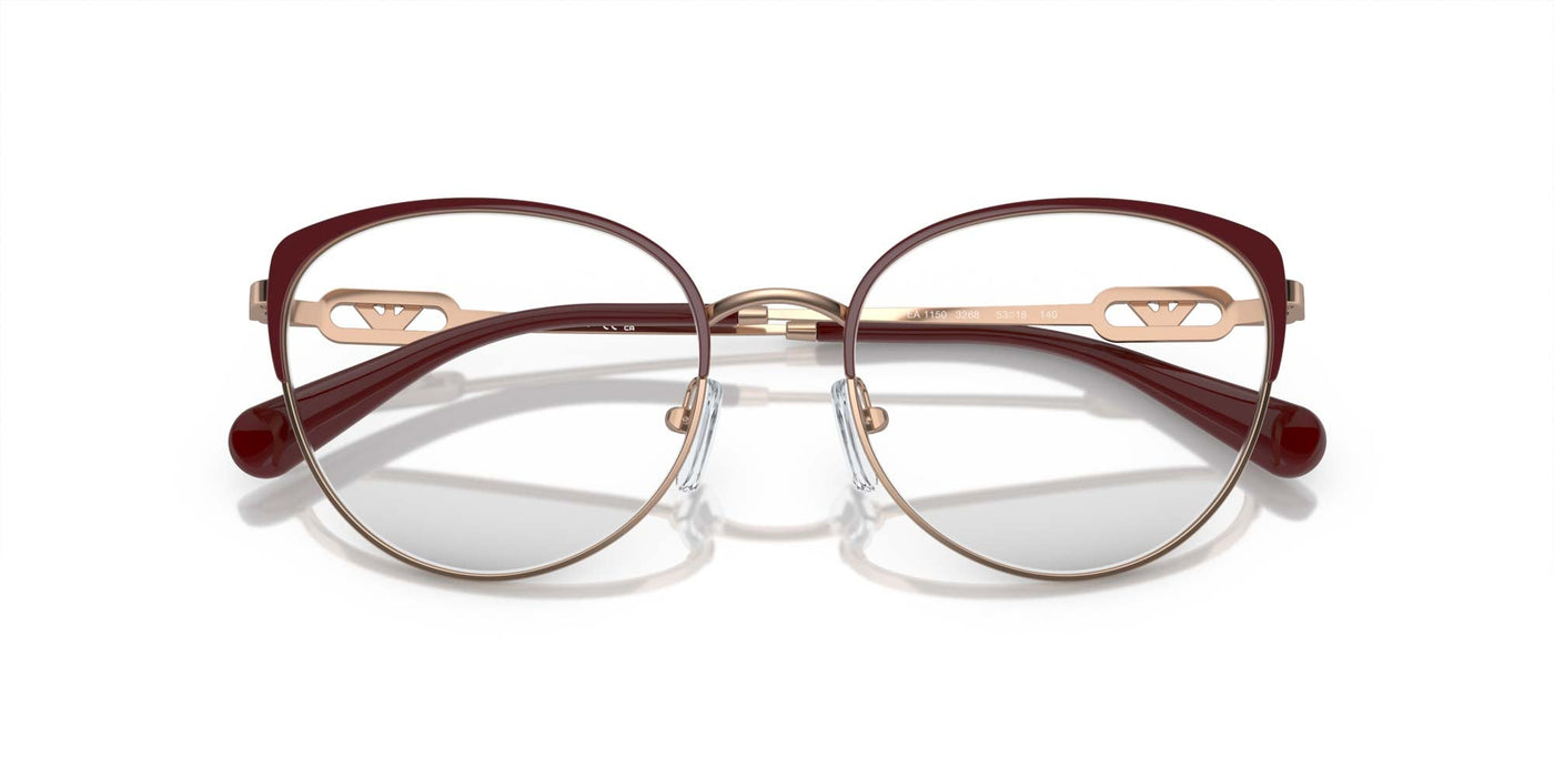 Emporio Armani EA1150 Shiny Rose Gold-Bordeaux #colour_shiny-rose-gold-bordeaux