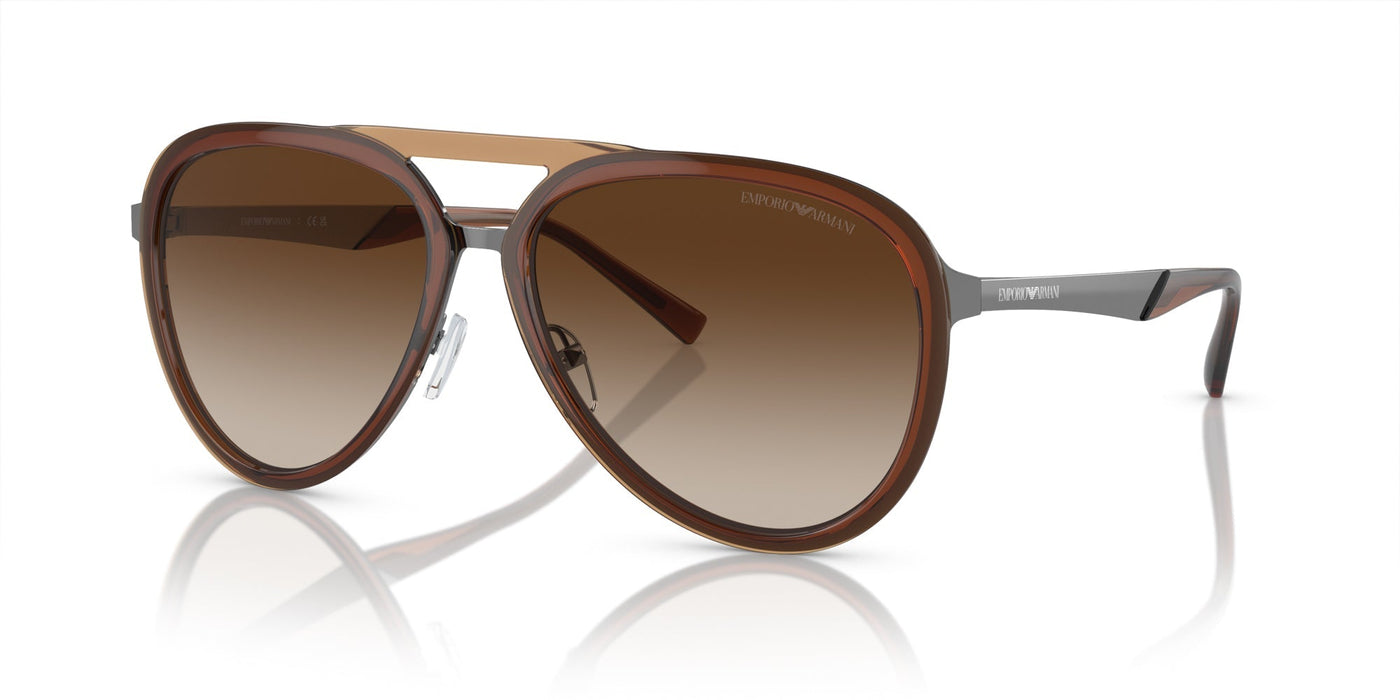 Emporio Armani EA2145 Shiny Transparent Brown/Brown Gradient #colour_shiny-transparent-brown-brown-gradient