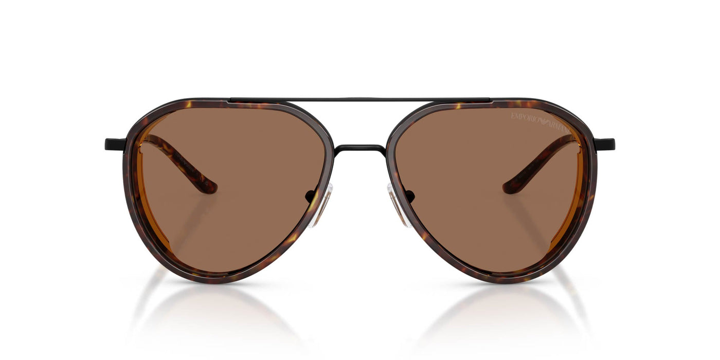 Emporio Armani EA2163 Matte Black/Dark Brown #colour_matte-black-dark-brown