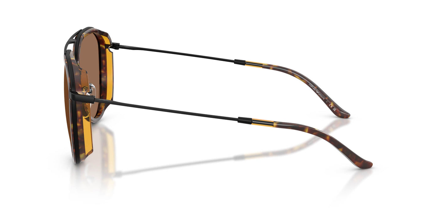 Emporio Armani EA2163 Matte Black/Dark Brown #colour_matte-black-dark-brown