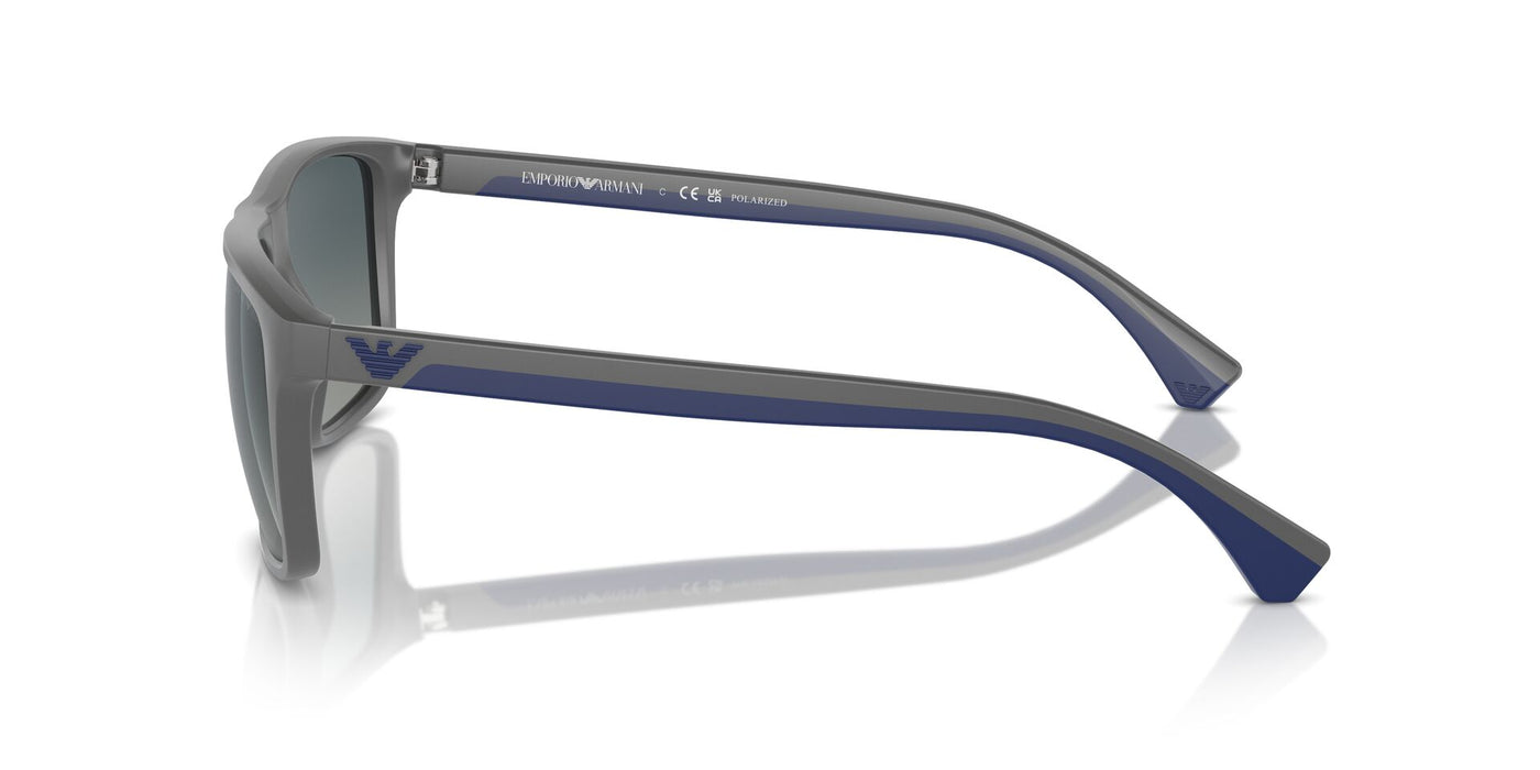 Emporio Armani EA4033 Matte Grey/Blue Gradient Polarised #colour_matte-grey-blue-gradient-polarised