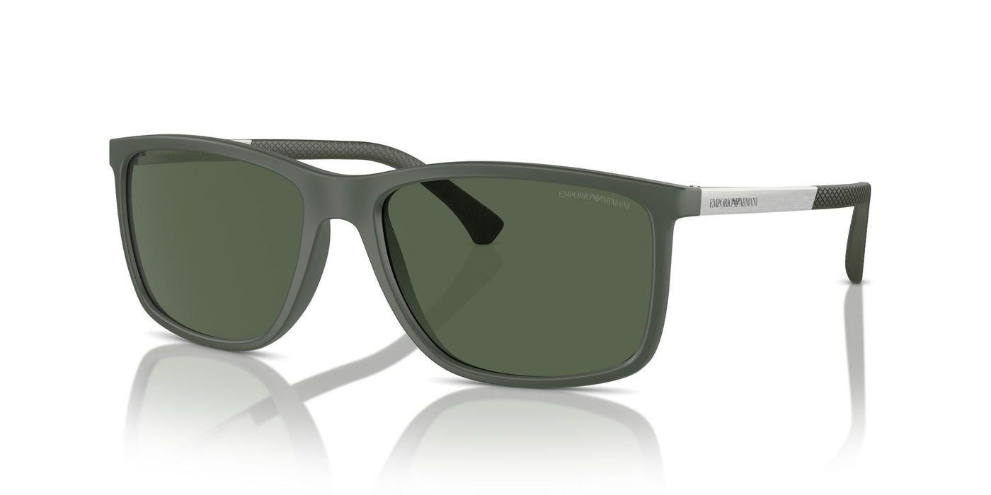 Emporio Armani EA4058 Matte Green/Dark Green Polarised #colour_matte-green-dark-green-polarised