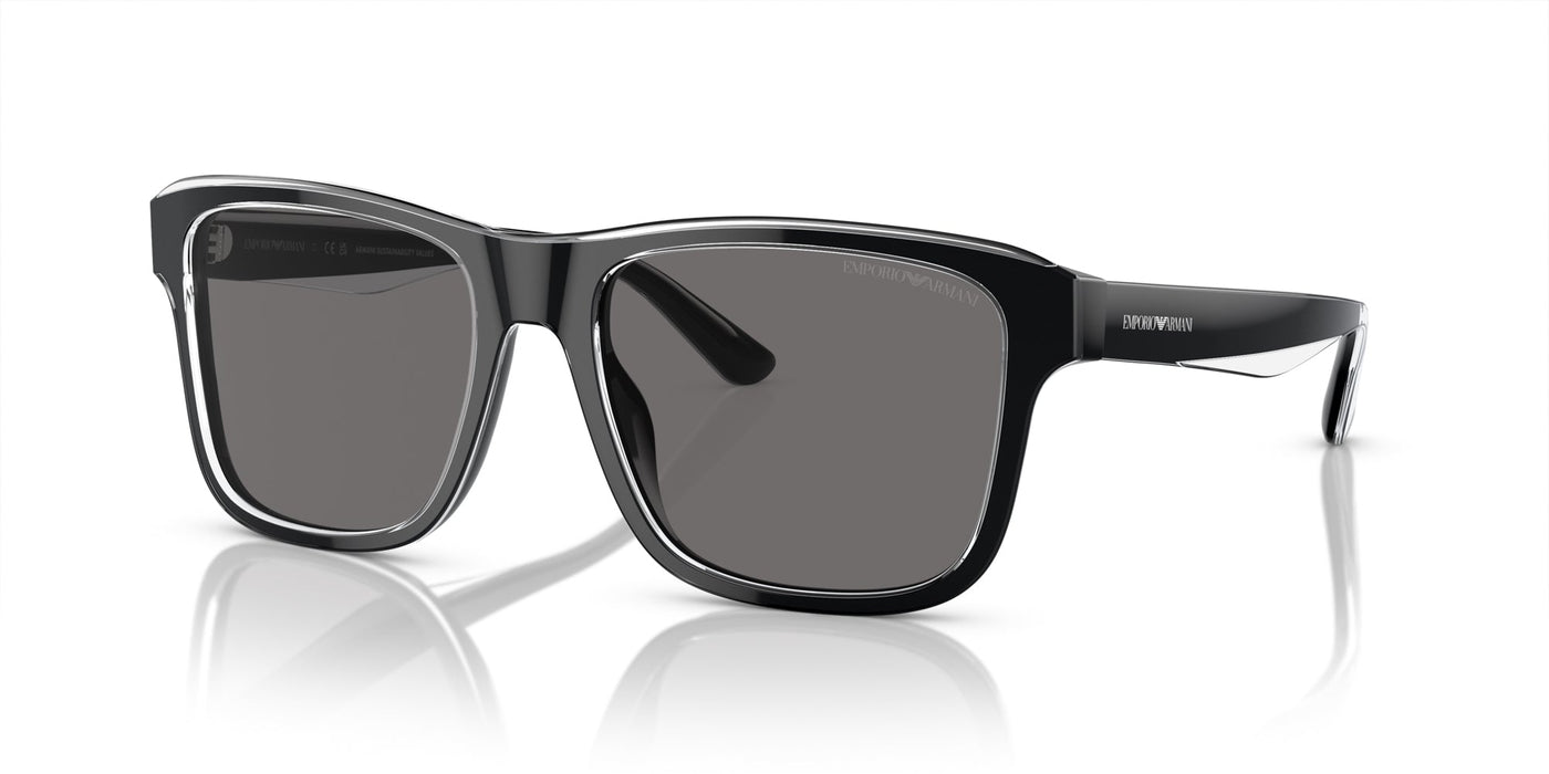 Emporio Armani EA4208 Shiny Black/Top Crystal/Dark Grey Polarised #colour_shiny-black-top-crystal-dark-grey-polarised