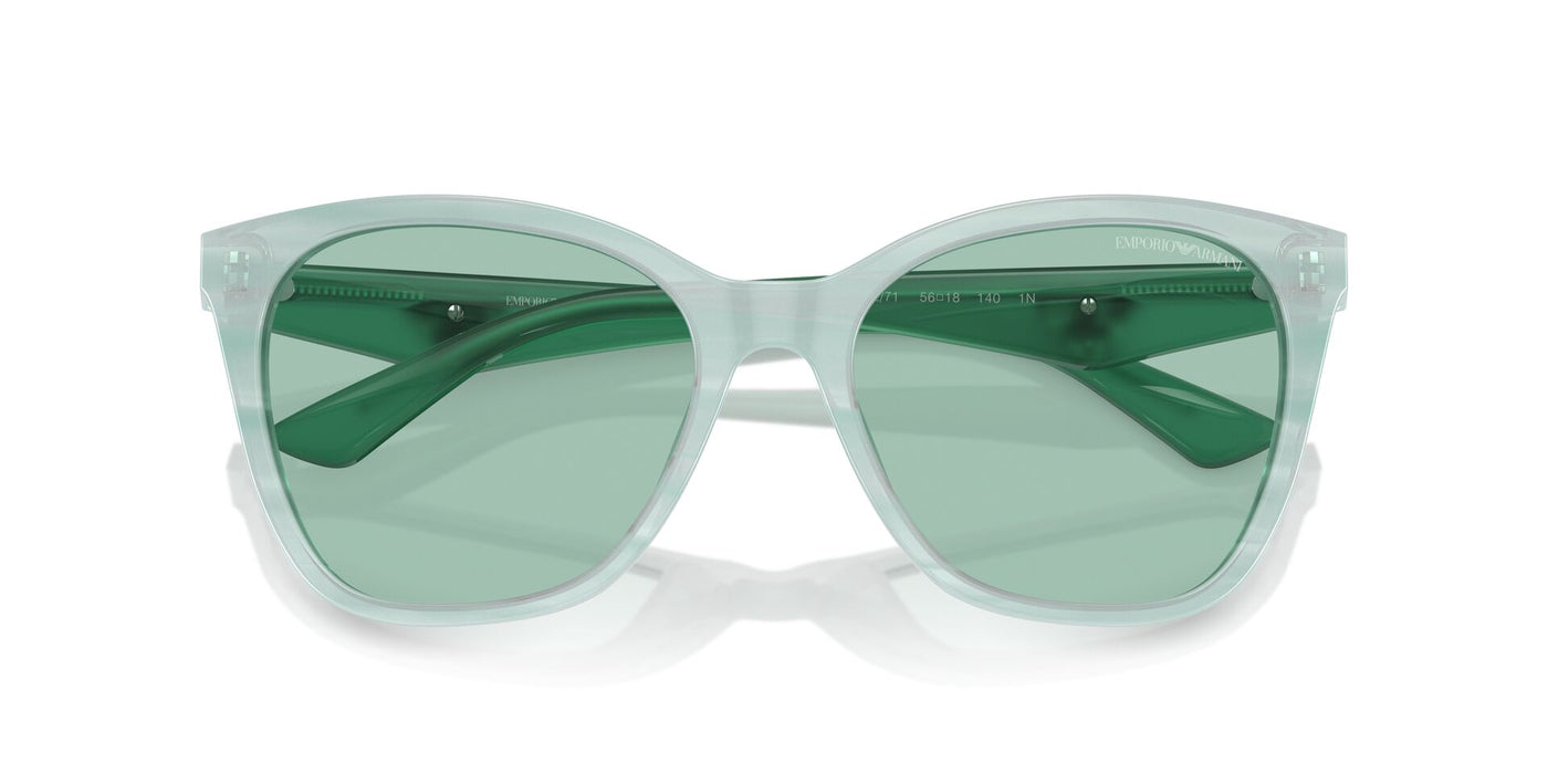 Emporio Armani EA4222U Shiny Striped Green/Green #colour_shiny-striped-green-green