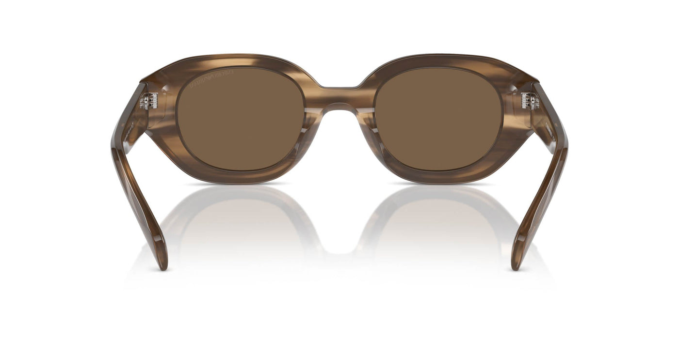 Emporio Armani EA4230U Shiny Striped Brown/Dark Brown #colour_shiny-striped-brown-dark-brown