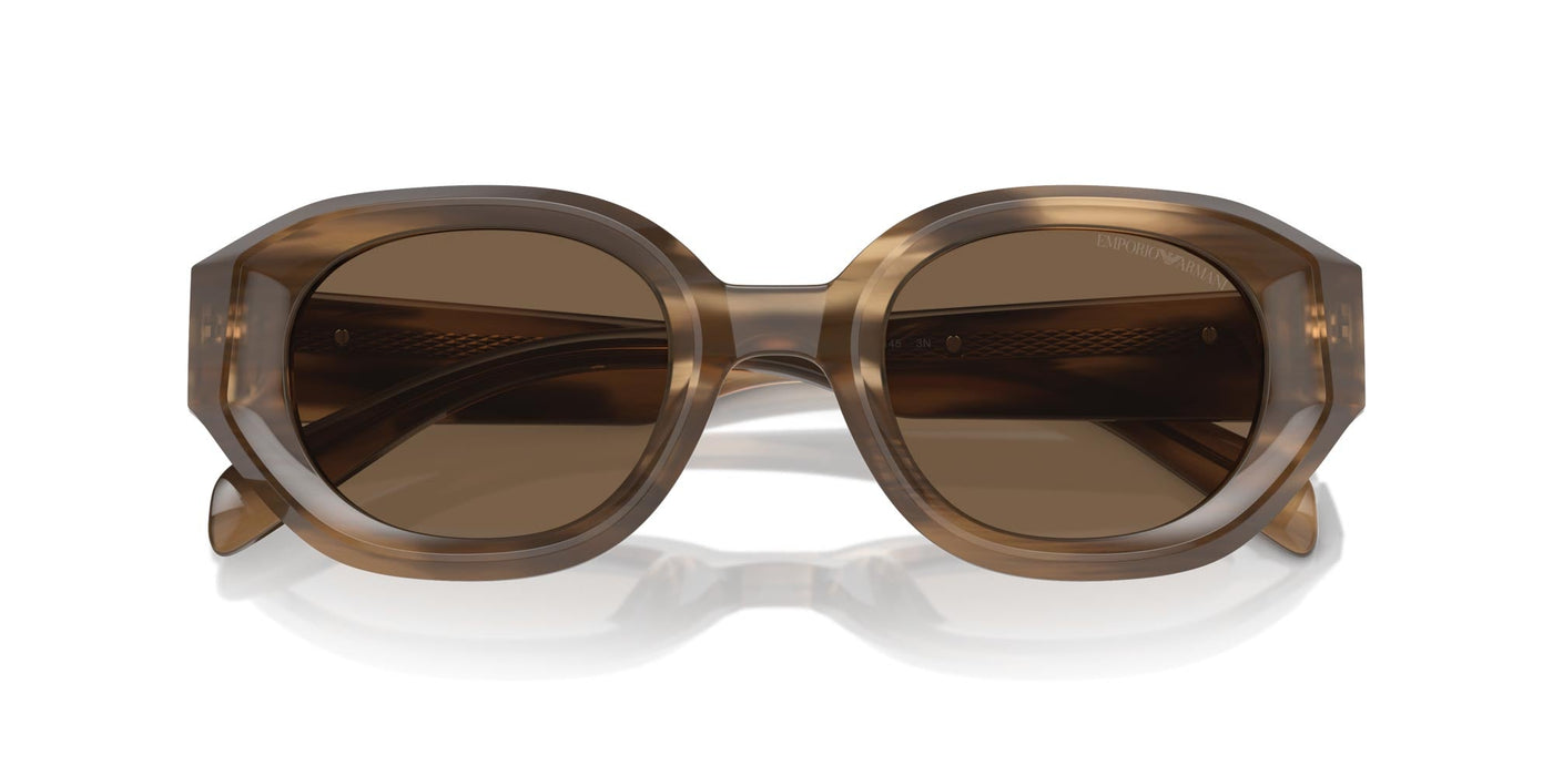 Emporio Armani EA4230U Shiny Striped Brown/Dark Brown #colour_shiny-striped-brown-dark-brown