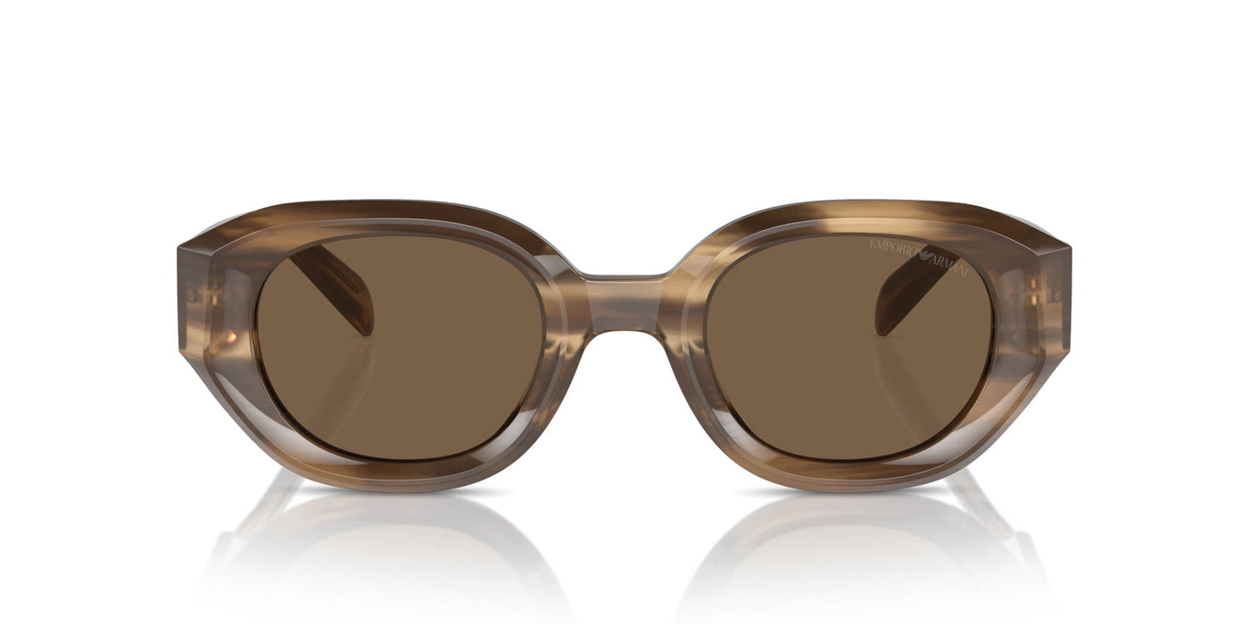 Emporio Armani EA4230U Shiny Striped Brown/Dark Brown #colour_shiny-striped-brown-dark-brown