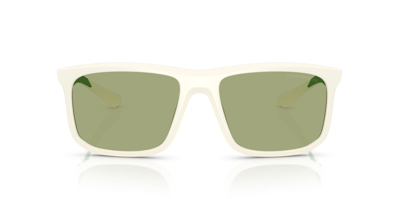 Emporio Armani EA4234U Matte White/Green #colour_matte-white-green