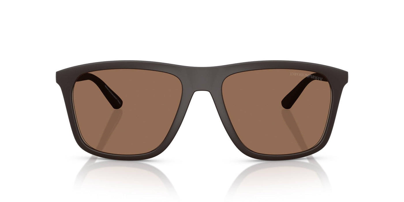 Emporio Armani EA4237 Matte Dark Brown/Dark Brown Gold Mirror #colour_matte-dark-brown-dark-brown-gold-mirror