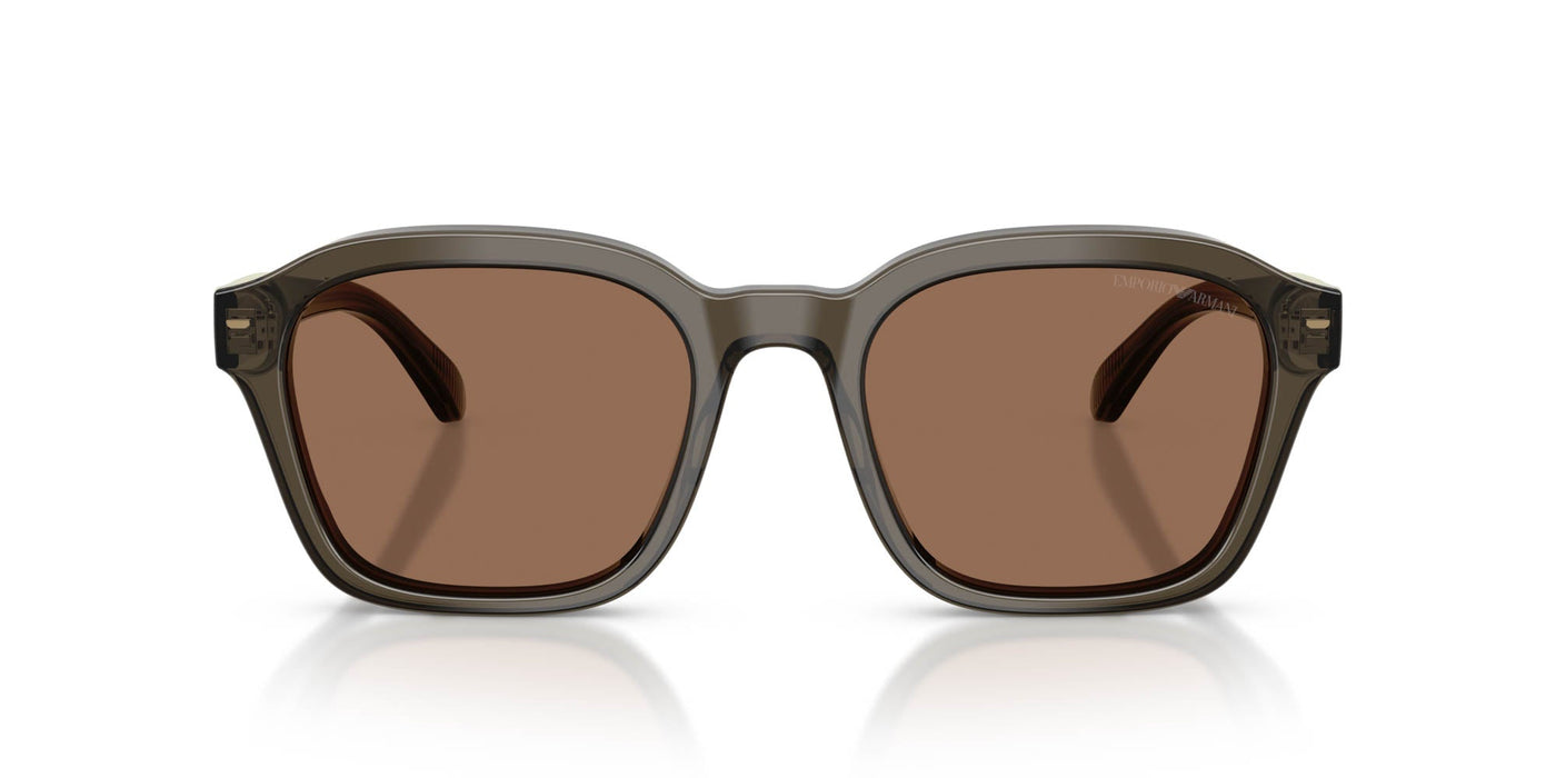 Emporio Armani EA4245U Shiny Transparent Grey/Dark Brown #colour_shiny-transparent-grey-dark-brown