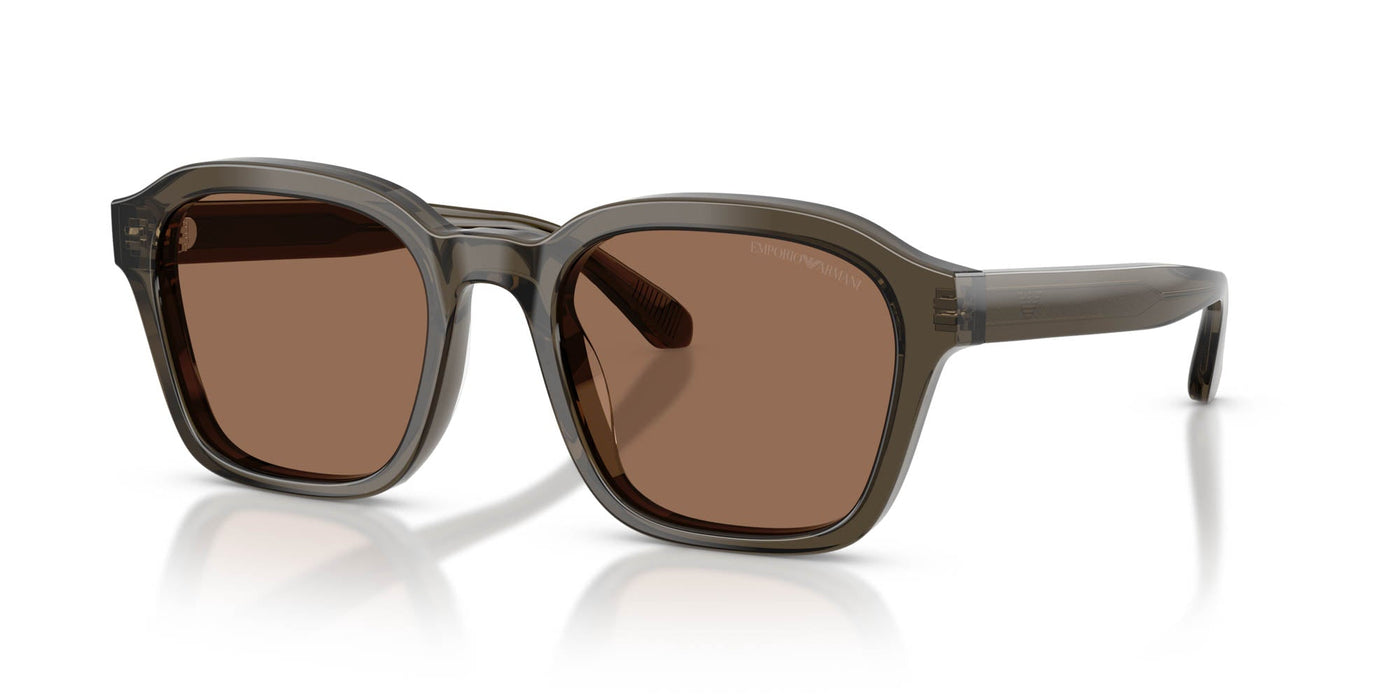 Emporio Armani EA4245U Shiny Transparent Grey/Dark Brown #colour_shiny-transparent-grey-dark-brown