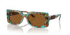 Michael Kors Bordeaux MK2215 Teal Graphic Tortoise/Amber Solid #colour_teal-graphic-tortoise-amber-solid