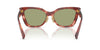Miu Miu SMU02Z Striped Garnet/Green Internal Silver Mirror #colour_striped-garnet-green-internal-silver-mirror