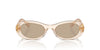 Miu Miu SMU06Z Sand Transparent/Dark Brown #colour_sand-transparent-dark-brown