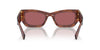 Miu Miu SMU09W Striped Tobacco/Dark Violet #colour_striped-tobacco-dark-violet