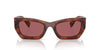 Miu Miu SMU09W Striped Tobacco/Dark Violet #colour_striped-tobacco-dark-violet
