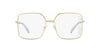 Miu Miu SMU51Y Gold/Clear Blue Light Filter #colour_gold-clear-blue-light-filter