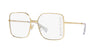 Miu Miu SMU51Y Gold/Clear Blue Light Filter #colour_gold-clear-blue-light-filter