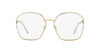 Miu Miu SMU52W Gold/Clear Blue Light Filter #colour_gold-clear-blue-light-filter
