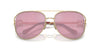 Miu Miu SMU52Z Pale Gold/Dark Pink Internal Silver Mirror #colour_pale-gold-dark-pink-internal-silver-mirror