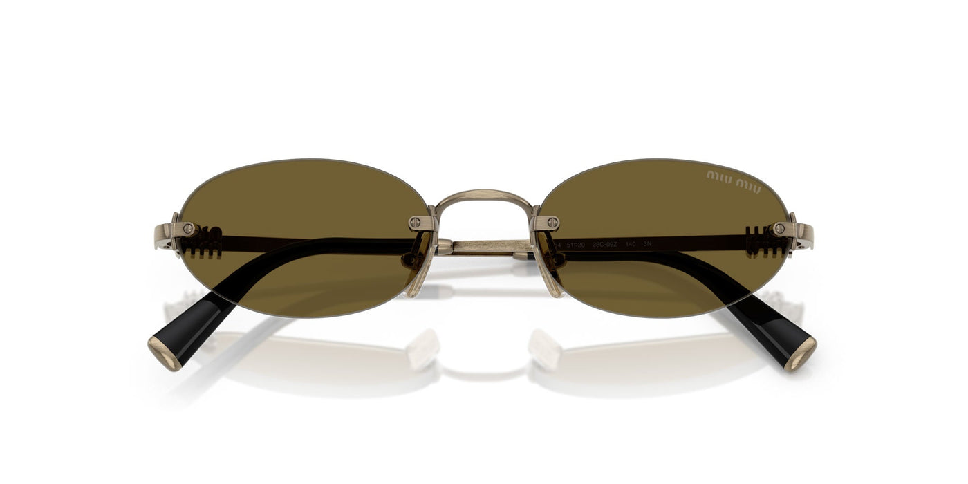 Miu Miu SMU A54 Old Gold/Dark Brown #colour_old-gold-dark-brown