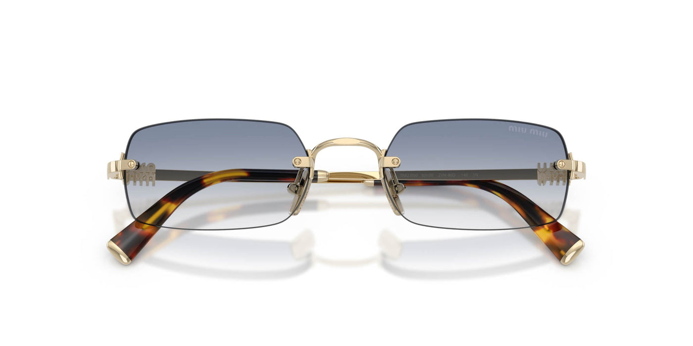 Miu Miu SMU B50 Pale Gold/Clear Light Blue Gradient #colour_pale-gold-clear-light-blue-gradient