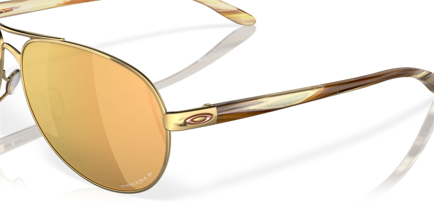 Oakley Feedback OO4079 Polished Gold/Prizm Rose Gold Polarised #colour_polished-gold-prizm-rose-gold-polarised