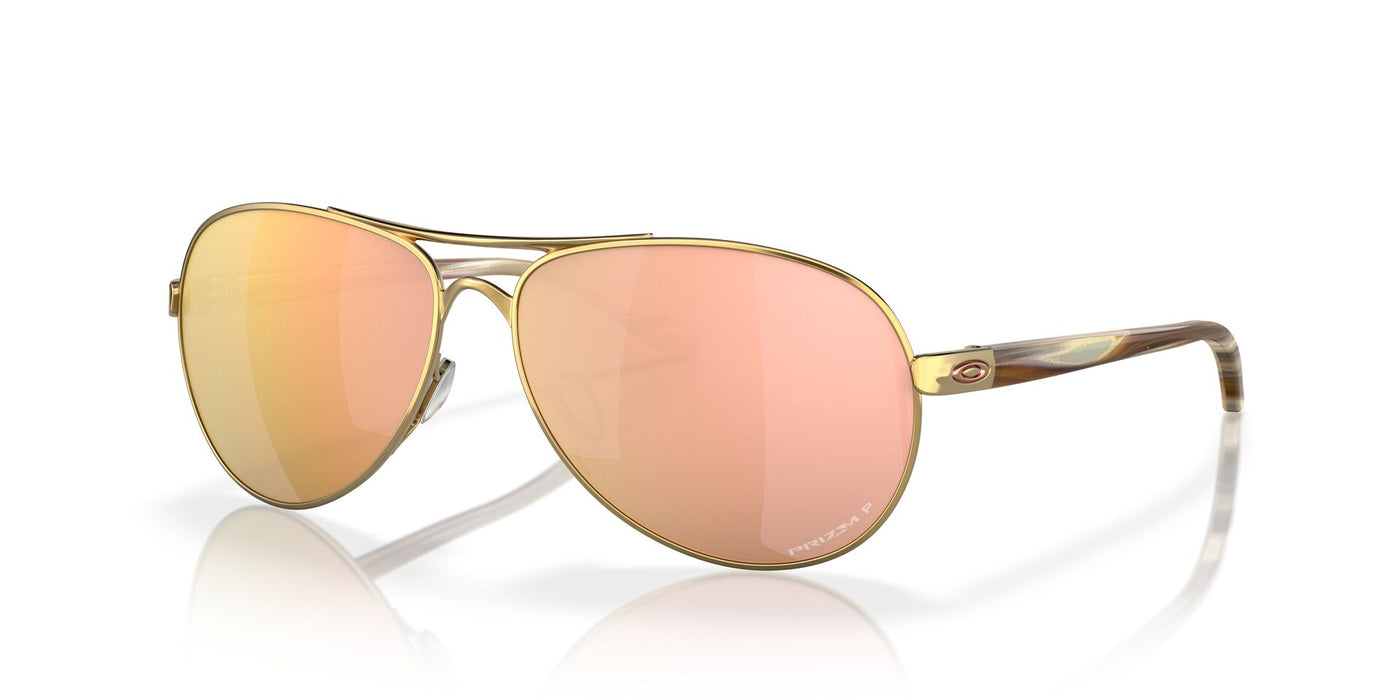 Oakley Feedback OO4079 Polished Gold/Prizm Rose Gold Polarised #colour_polished-gold-prizm-rose-gold-polarised