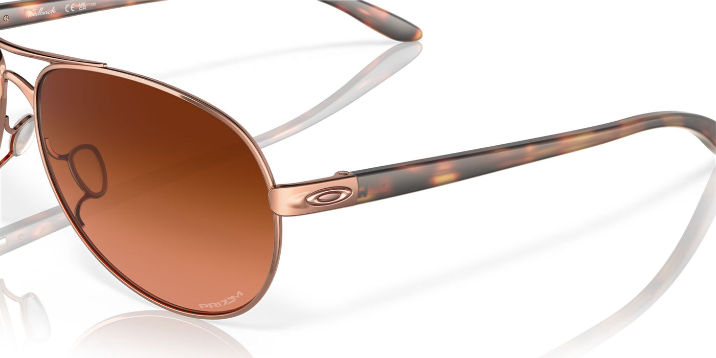 Oakley Feedback OO4079 Rose Gold/Prizm Brown Gradient #colour_rose-gold-prizm-brown-gradient