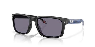 Oakley Holbrook OO9102 Matte Black-Blue/Prizm Grey #colour_matte-black-blue-prizm-grey