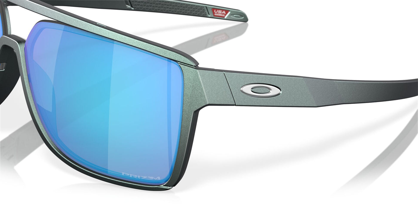 Oakley Castel OO9147 Matte Silver/Blue Colorshift/Prizm Sapphire #colour_matte-silver-blue-colorshift-prizm-sapphire