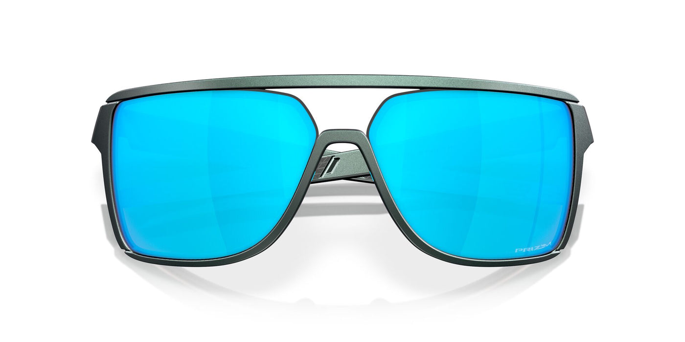 Oakley Castel OO9147 Matte Silver/Blue Colorshift/Prizm Sapphire #colour_matte-silver-blue-colorshift-prizm-sapphire