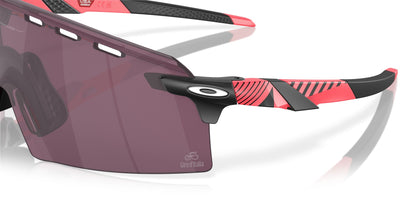 Oakley Encoder Strike Vented OO9235 Pink Stripes/Prizm Road Black #colour_pink-stripes-prizm-road-black