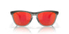 Oakley Frogskins Range OO9284 Matte Grey Smoke/Grey Ink/Prizm Ruby #colour_matte-grey-smoke-grey-ink-prizm-ruby