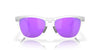 Oakley Frogskins Range OO9284 Matte Clear/Prizm Violet #colour_matte-clear-prizm-violet