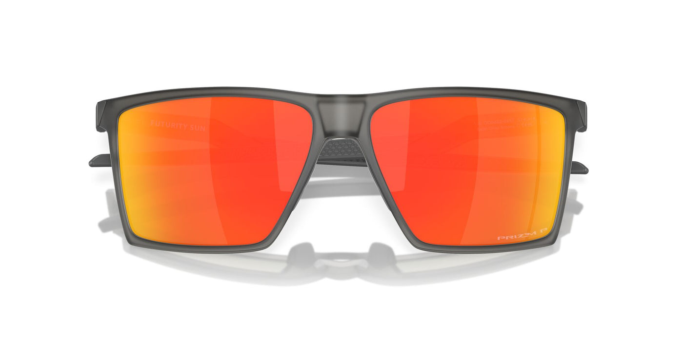 Oakley Futurity Sun OO9482 Satin Grey Smoke/Prizm Ruby Polarised #colour_satin-grey-smoke-prizm-ruby-polarised