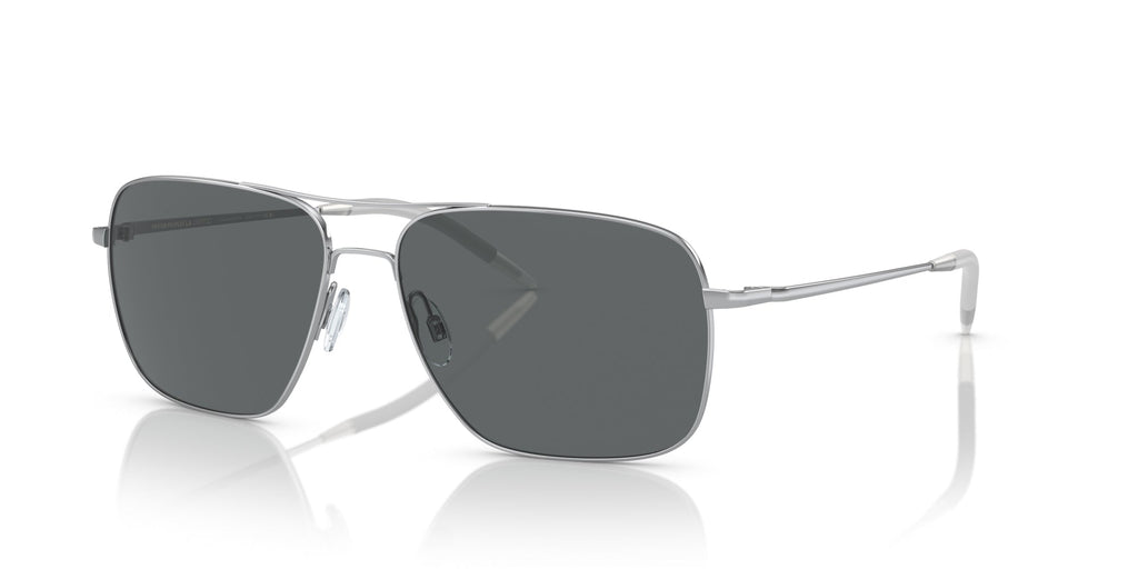 Oliver Peoples Clifton OV1150S Silver/Dark Grey Polarised #colour_silver-dark-grey-polarised