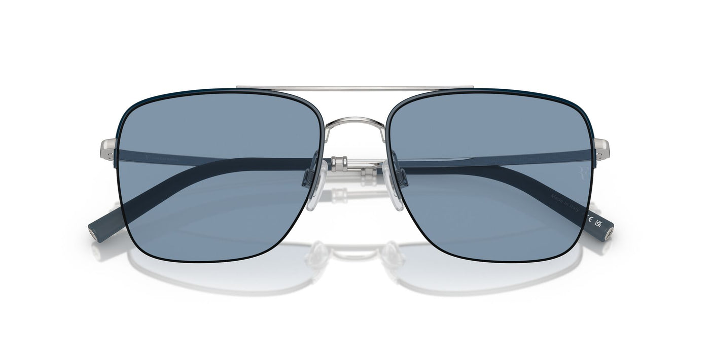 Oliver Peoples R-2 OV1343S Blue Ash/Brushed Silver Mirror #colour_blue-ash-brushed-silver-mirror