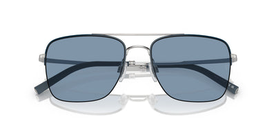 Oliver Peoples R-2 OV1343S Blue Ash/Brushed Silver Mirror #colour_blue-ash-brushed-silver-mirror