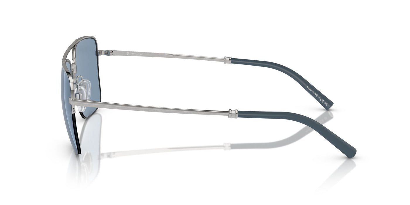 Oliver Peoples R-2 OV1343S Blue Ash/Brushed Silver Mirror #colour_blue-ash-brushed-silver-mirror